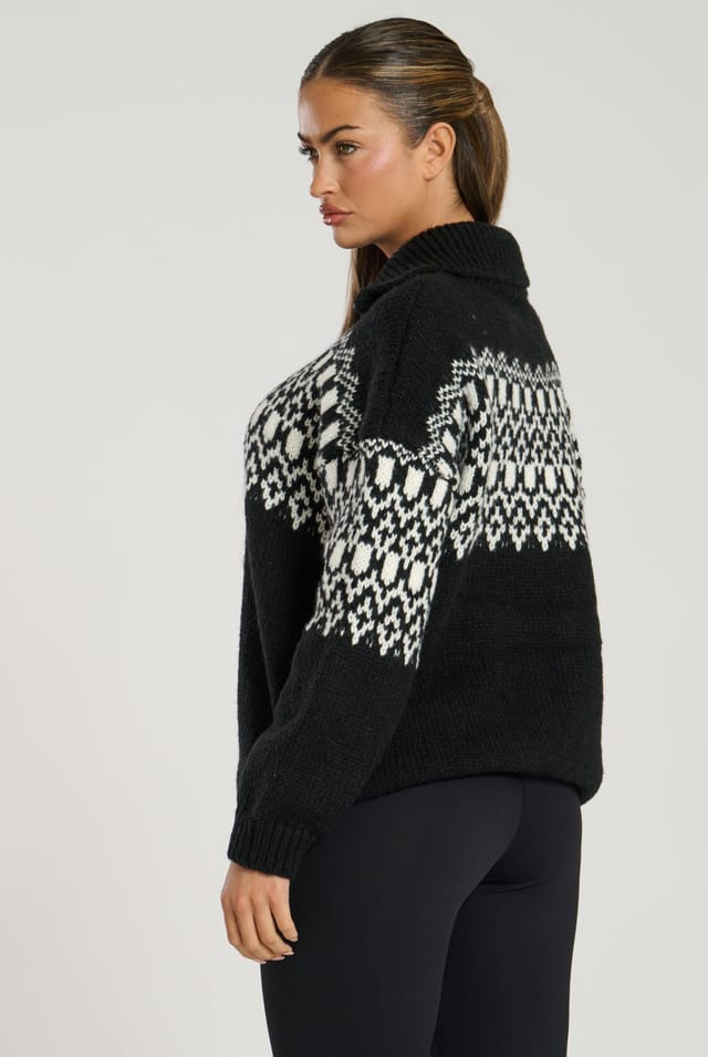 South Beach South Beach Women's Fairisle Rolle Neck Jumper - 3