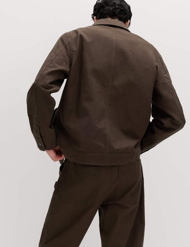 Marks & Spencer M&S Canvas Harrington Jacket Bitter Chocolate - 3