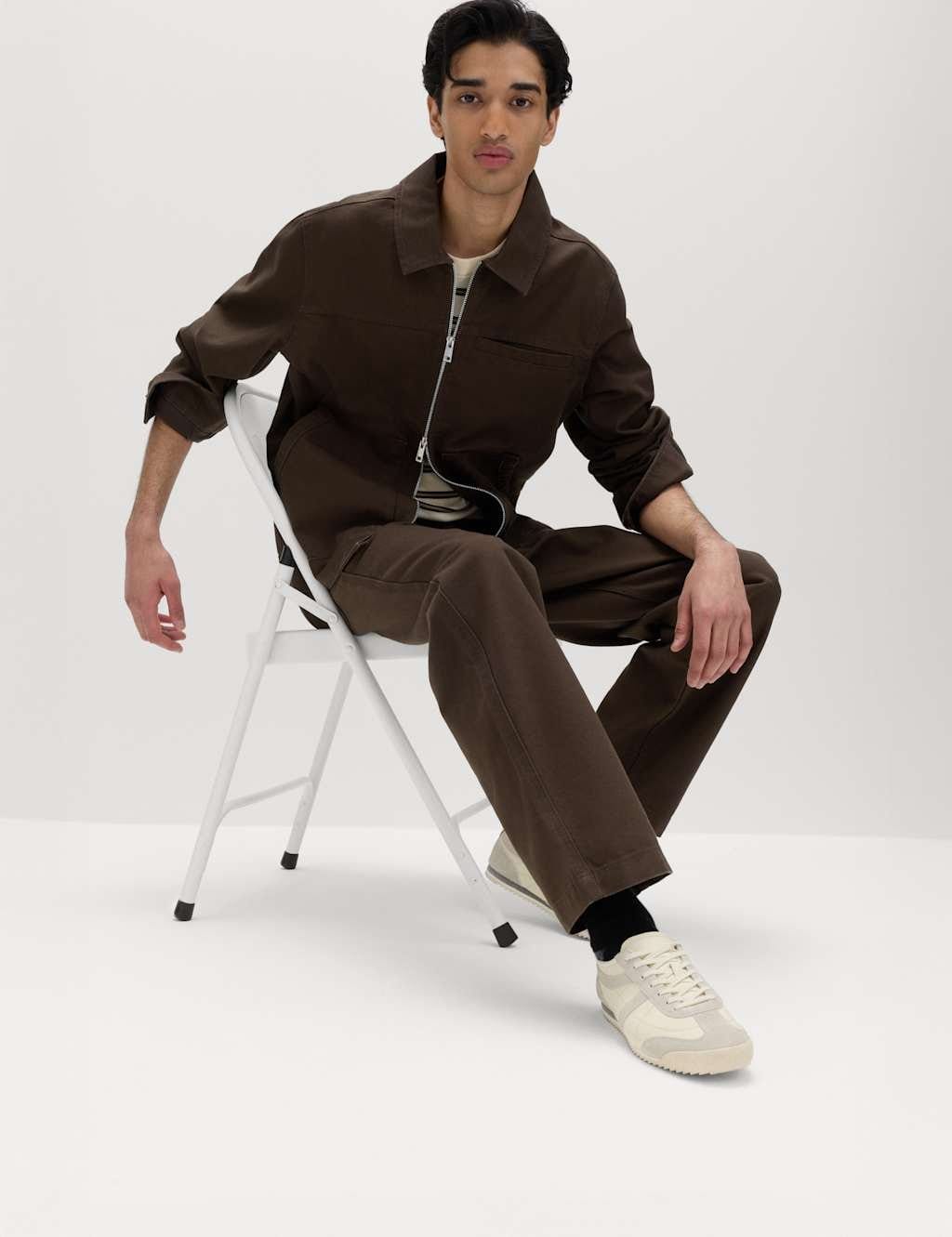 Marks & Spencer M&S Canvas Harrington Jacket Bitter Chocolate - 4