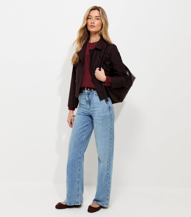 New Look Women's Tall Dark Burgundy Midweight Crew Neck Jumper New Look - 3
