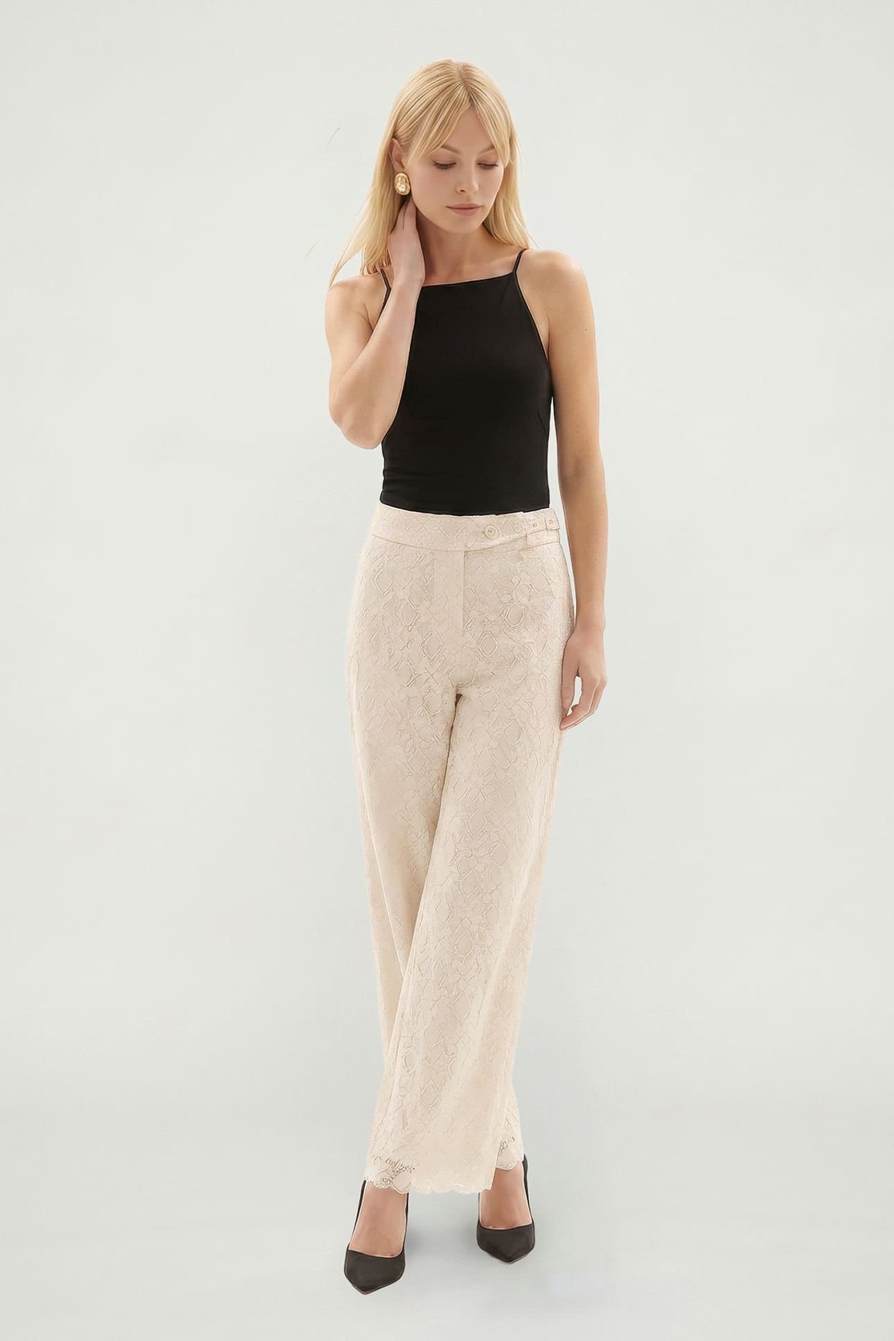 Lily and Lionel Lily and Lionel Women's Calipo Lace Trouser in Ivory