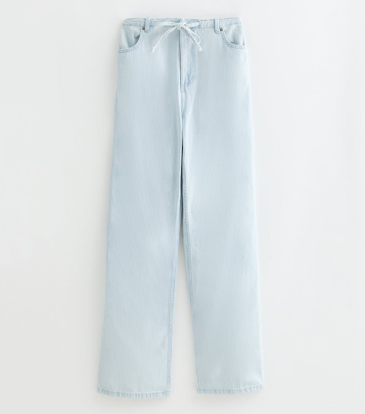 New Look Women's Tall Light Blue Stripe Denim Trousers New Look