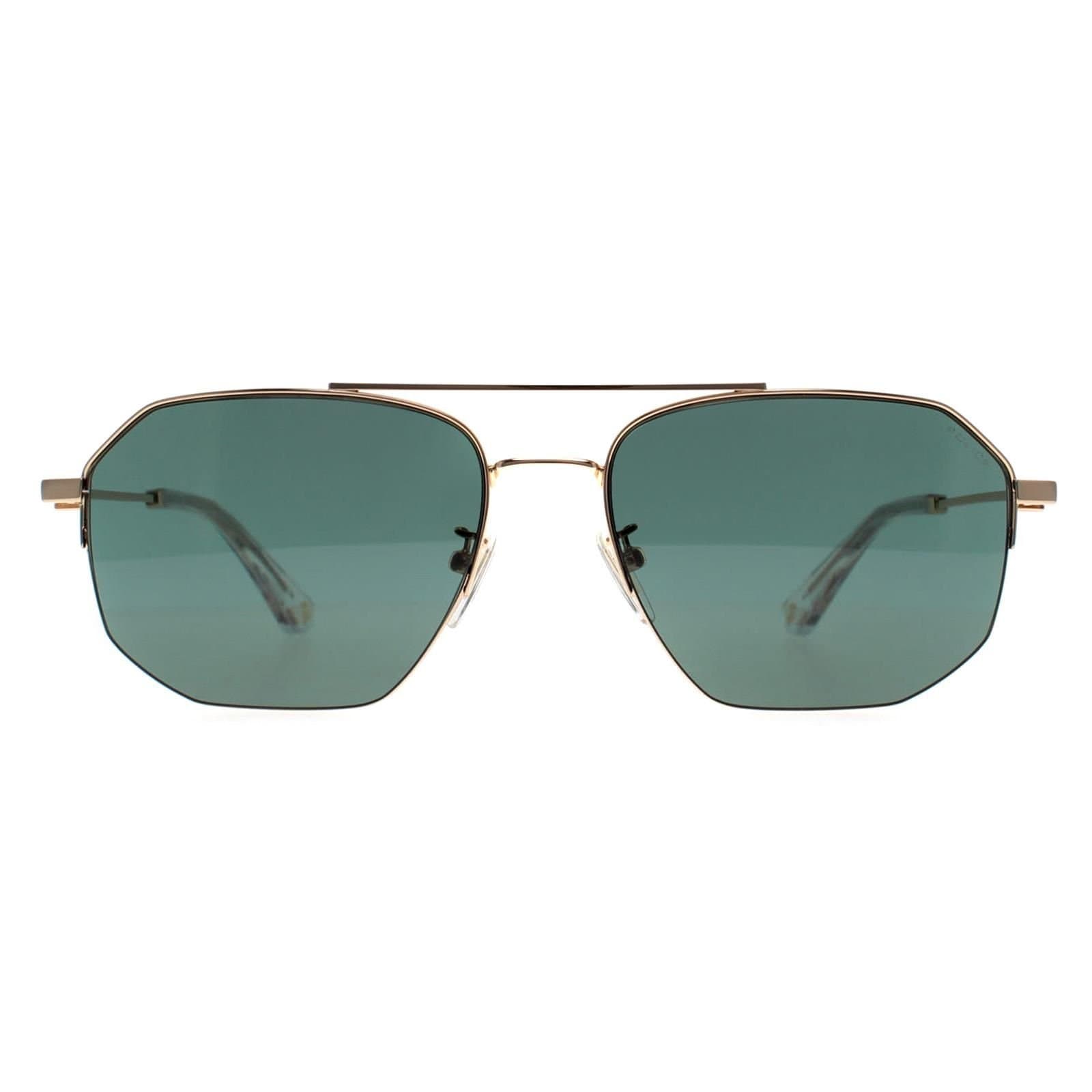 Police Police Men's Square Shiny Rose Gold Green SPLN39 Champ 10