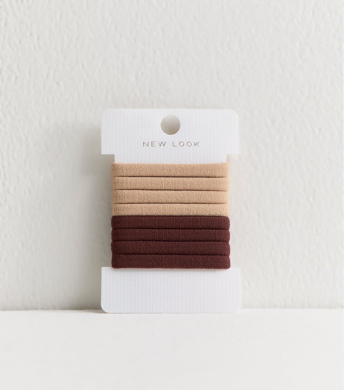 New Look Pack of 8 Nude Towelling Hair Bands New Look