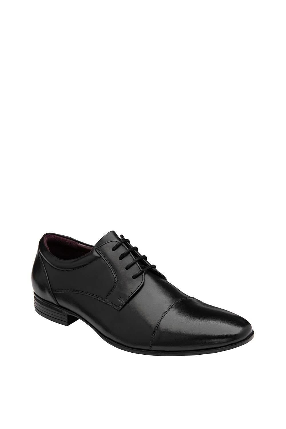 Lotus Lotus Men's Black Leather Derby Shoes