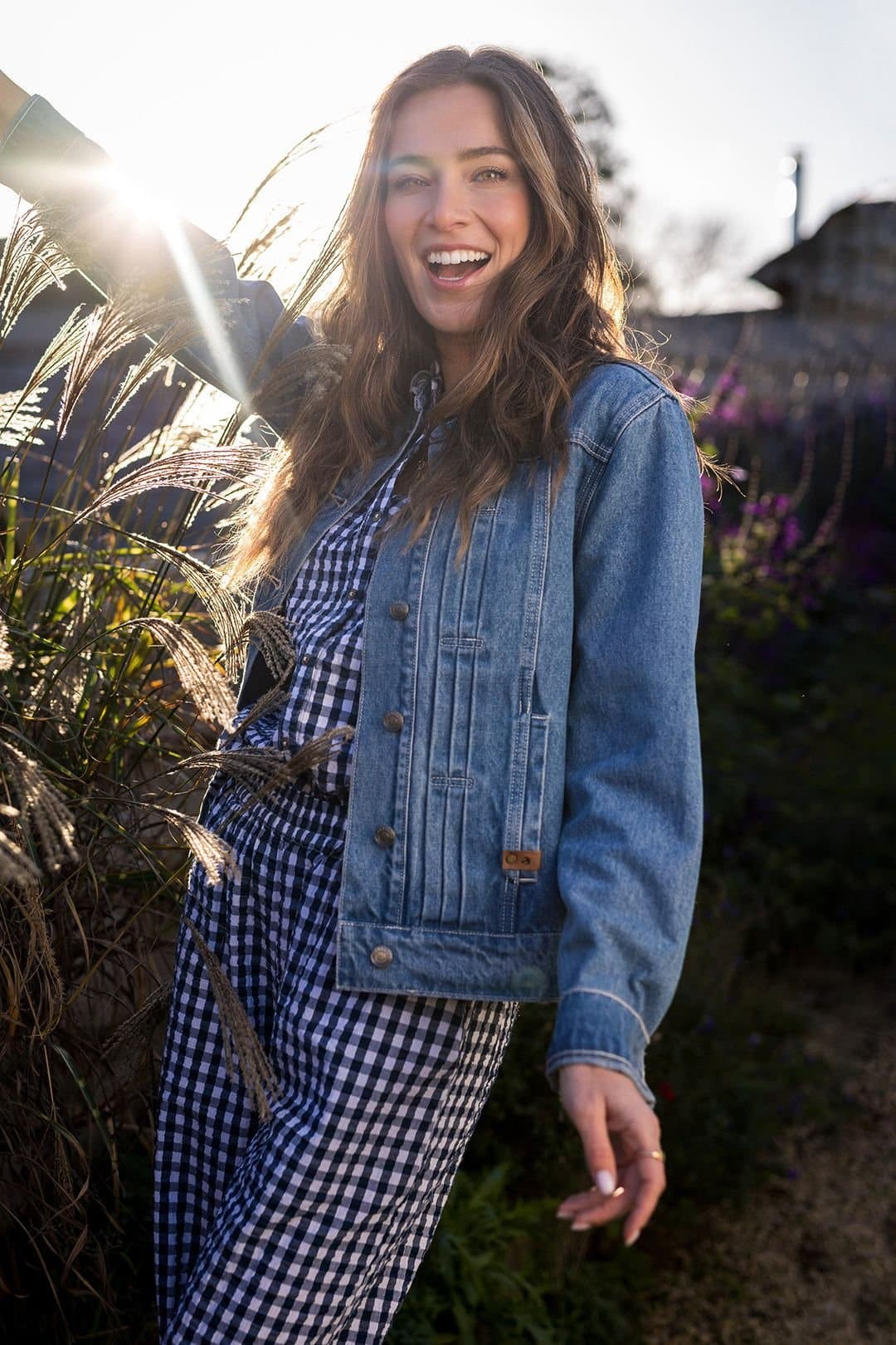 Brakeburn Brakeburn Blue Denim Ruffle Neck Jacket