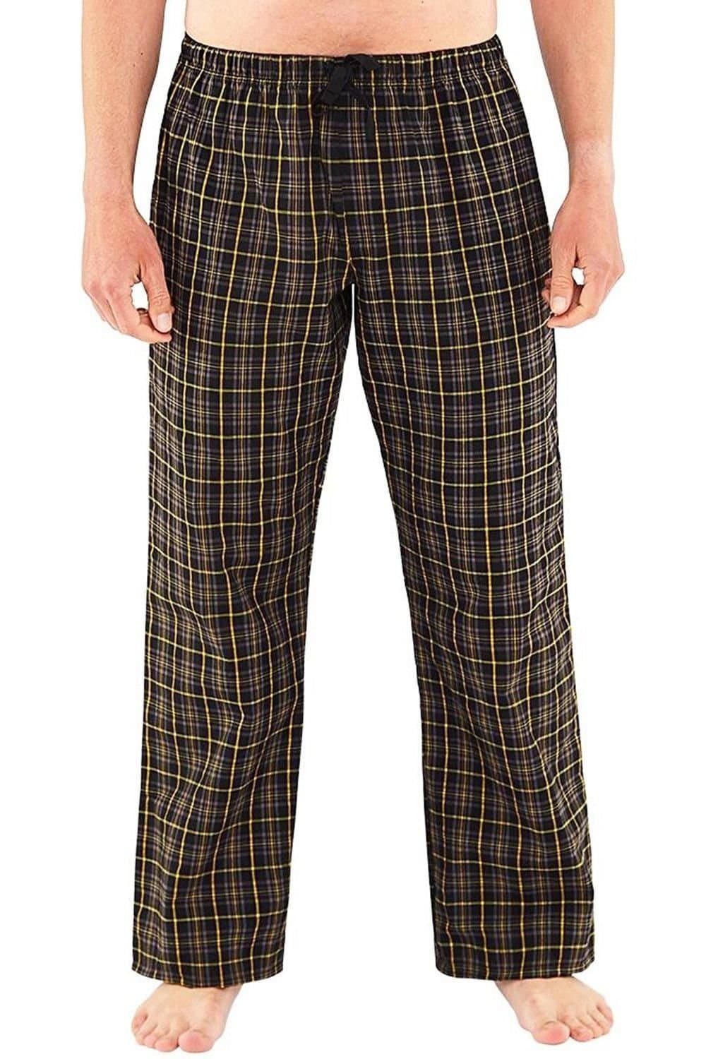 Just Essentials Just Essentials Men's Check Pyjama Trousers in Black