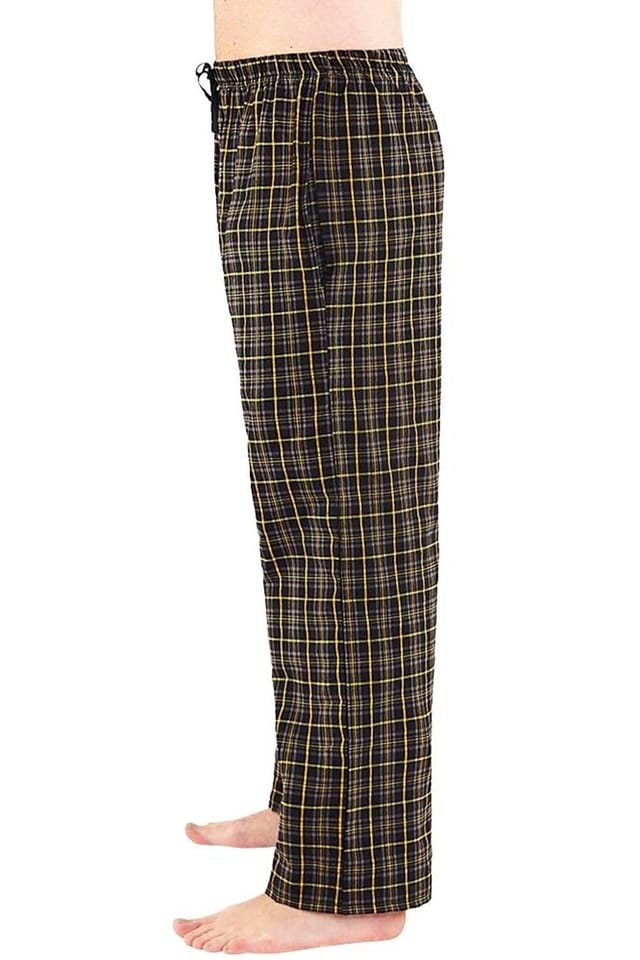 Just Essentials Just Essentials Men's Check Pyjama Trousers in Black - 2
