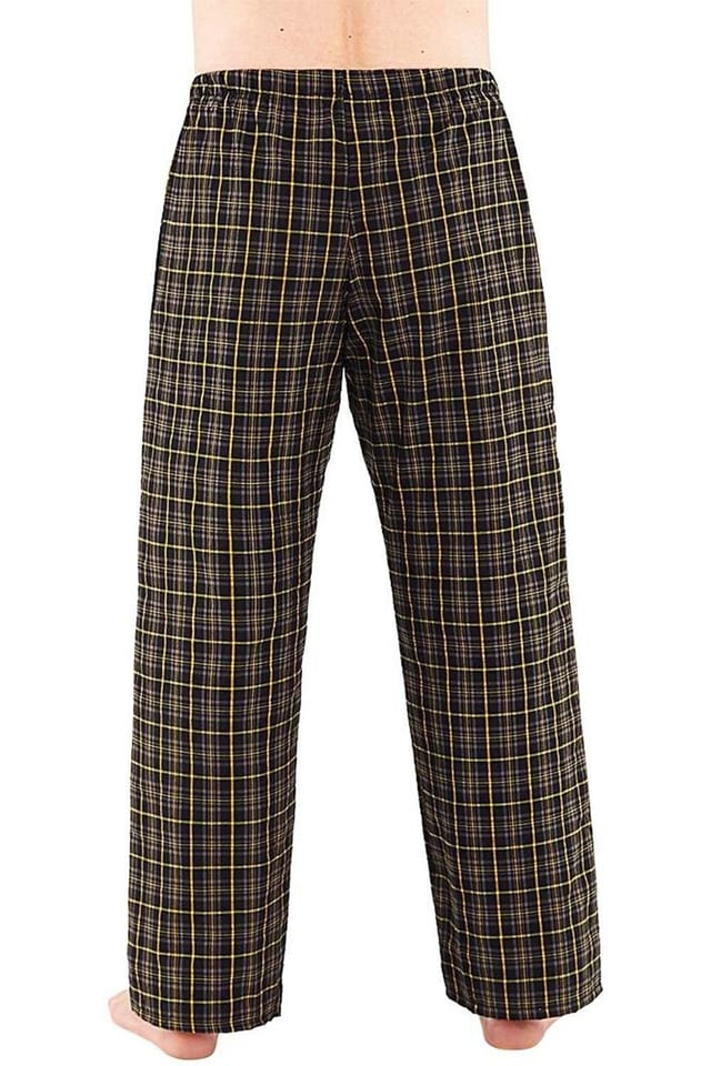 Just Essentials Just Essentials Men's Check Pyjama Trousers in Black - 3