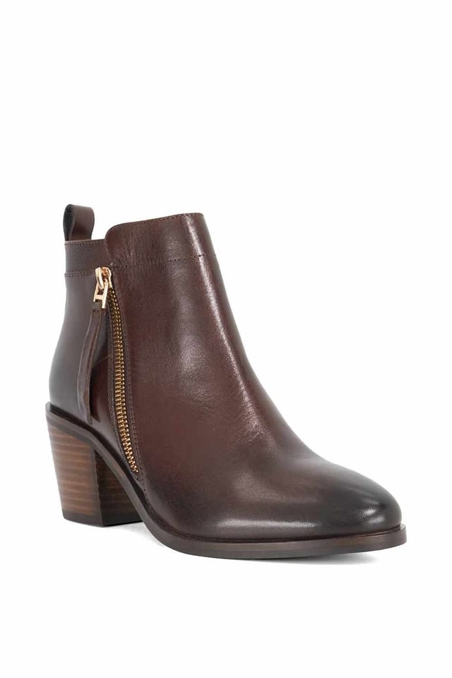Dune London Dune London Women's Wide Fit 'Paicing' Leather Ankle Boots in Brown - 2
