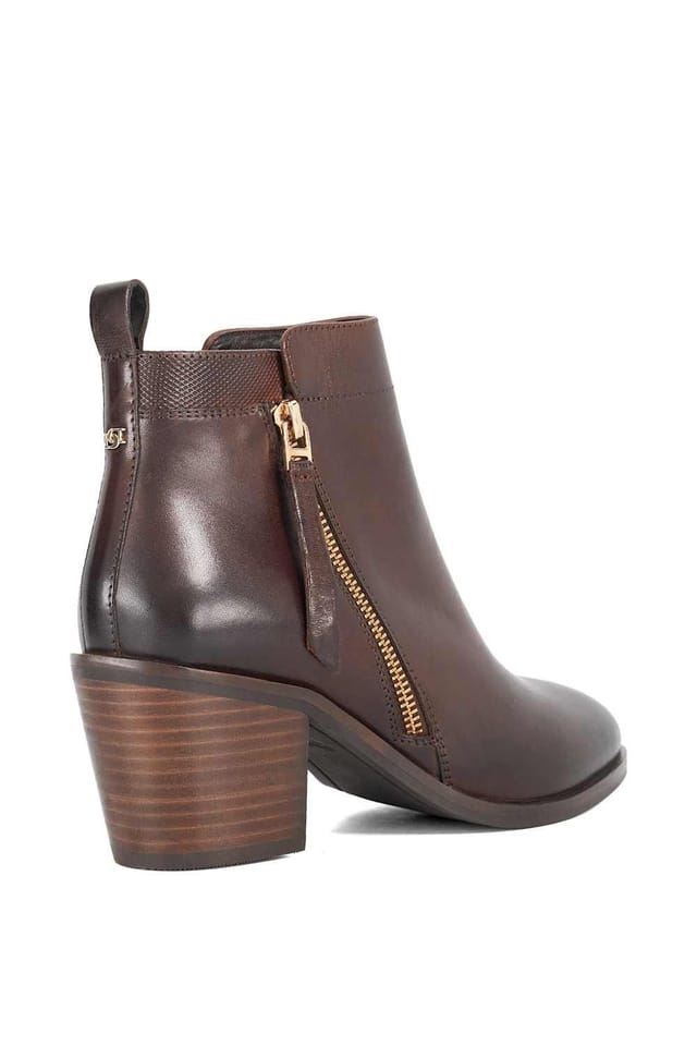 Dune London Dune London Women's Wide Fit 'Paicing' Leather Ankle Boots in Brown - 3