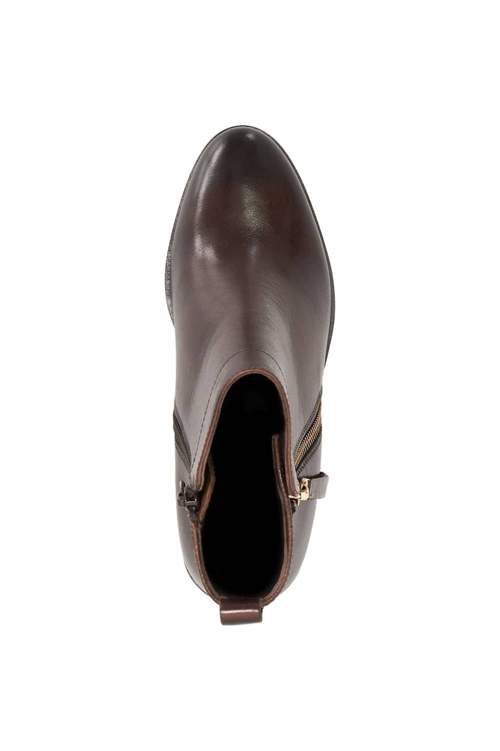 Dune London Dune London Women's Wide Fit 'Paicing' Leather Ankle Boots in Brown - 4