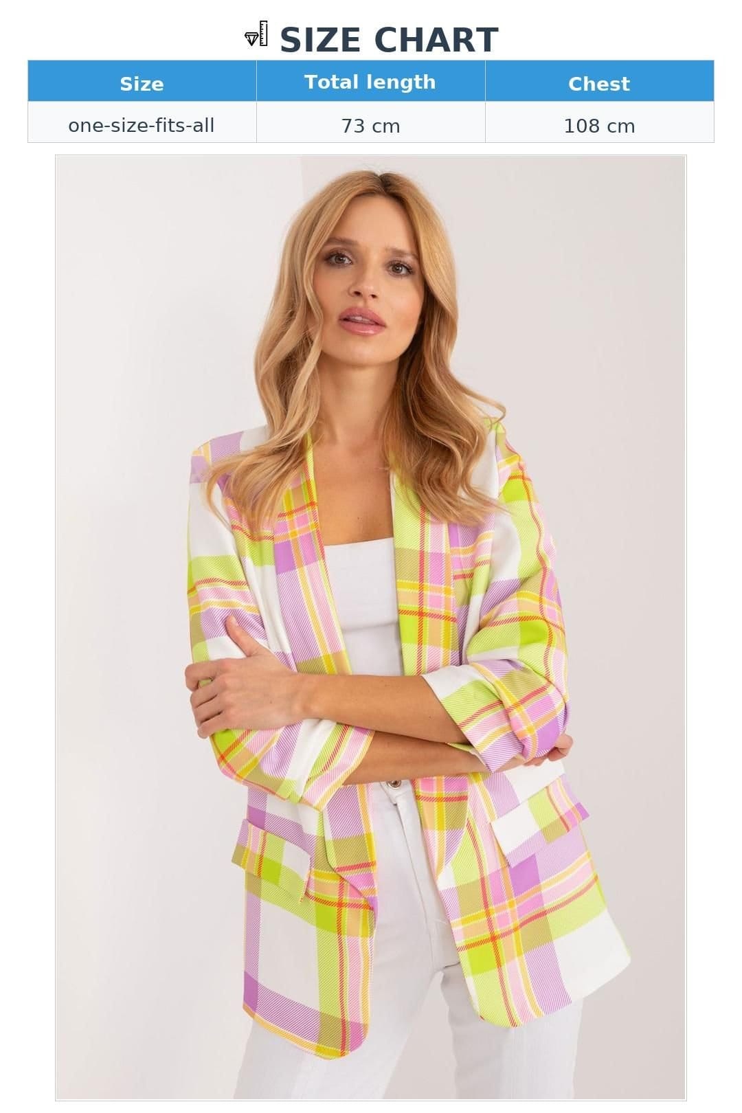 Love Lace Love Lace Women's Check Print Lined Blazer Jacket - 4