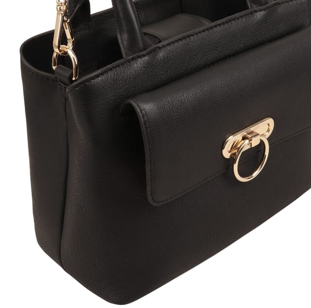 Paul Costelloe Paul Costelloe Women's Navarre Leather Multi Way Bag in Jet Black - 3
