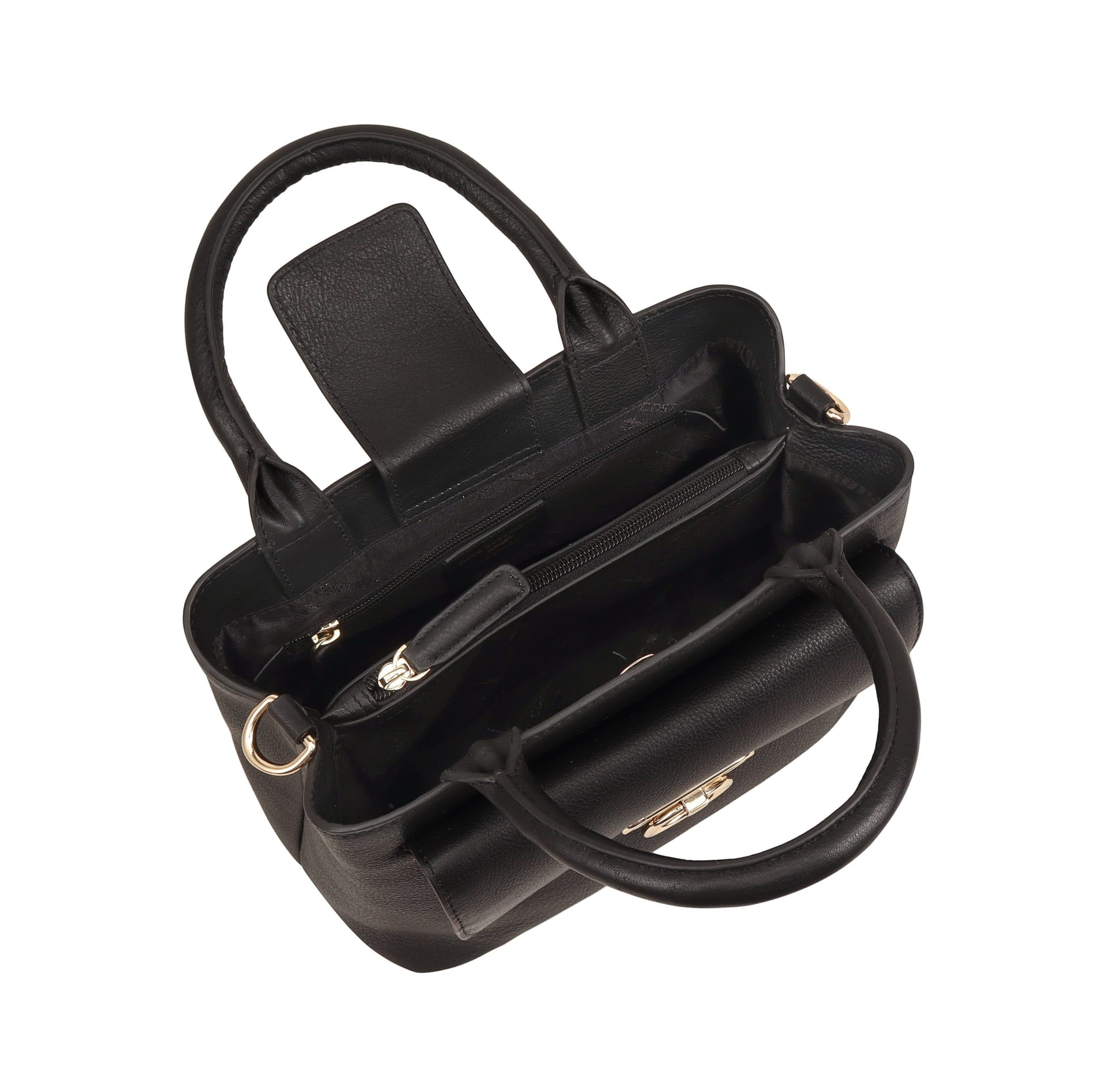 Paul Costelloe Paul Costelloe Women's Navarre Leather Multi Way Bag in Jet Black - 4