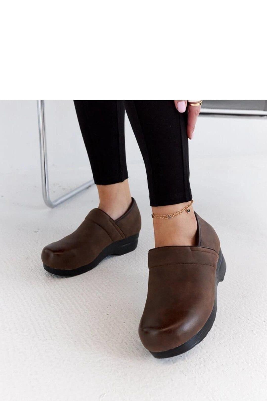 Love Lace Love Lace Women's Comfort Low Profile Platform Slip On Faux Round Toe Shoes in Brown
