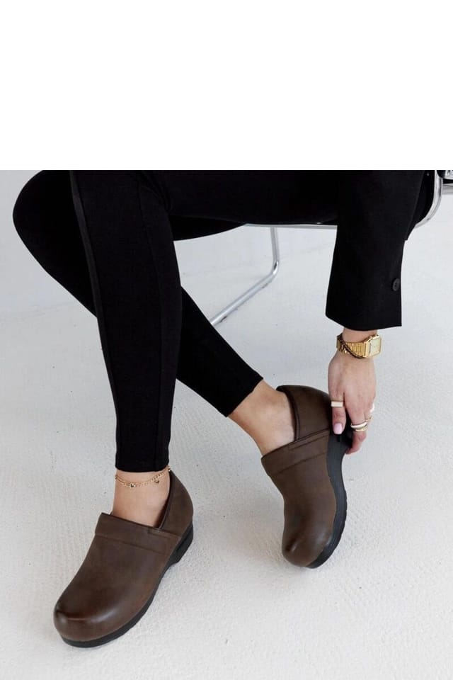 Love Lace Love Lace Women's Comfort Low Profile Platform Slip On Faux Round Toe Shoes in Brown - 2
