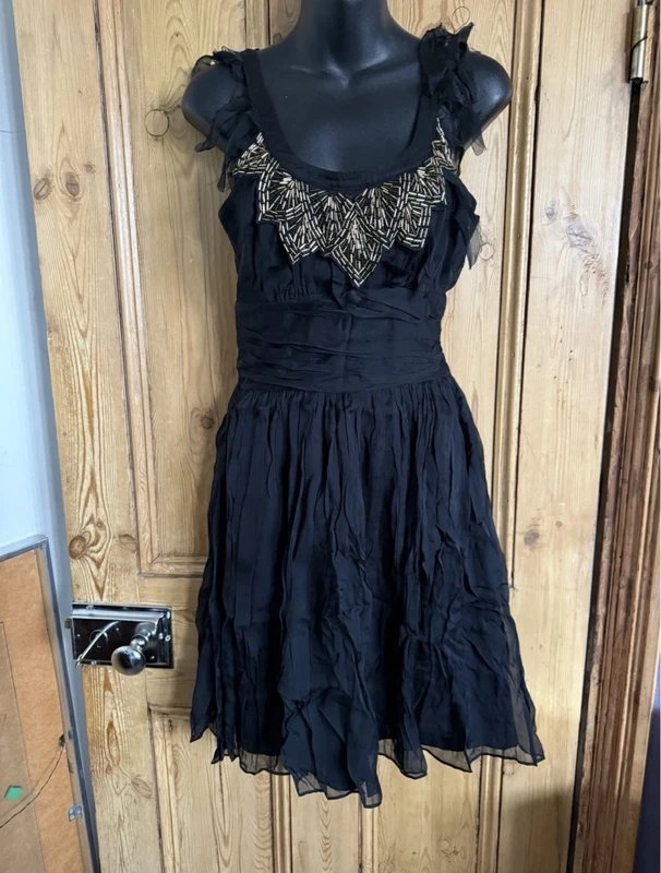 ASOS silk ASOS Luxe size 8 black dress - 1