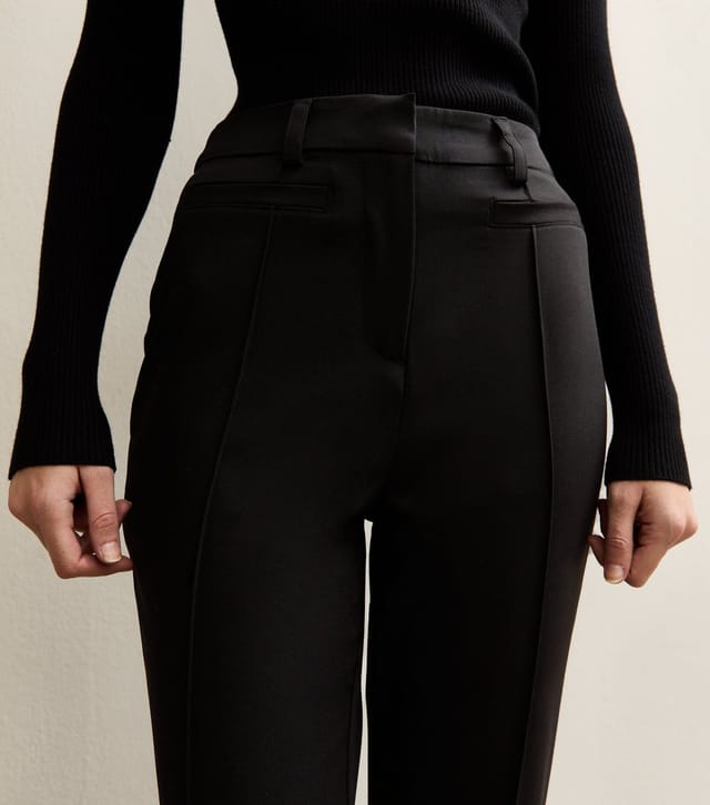 New Look Women's Black Mid Waist Flared Trousers New Look - 3