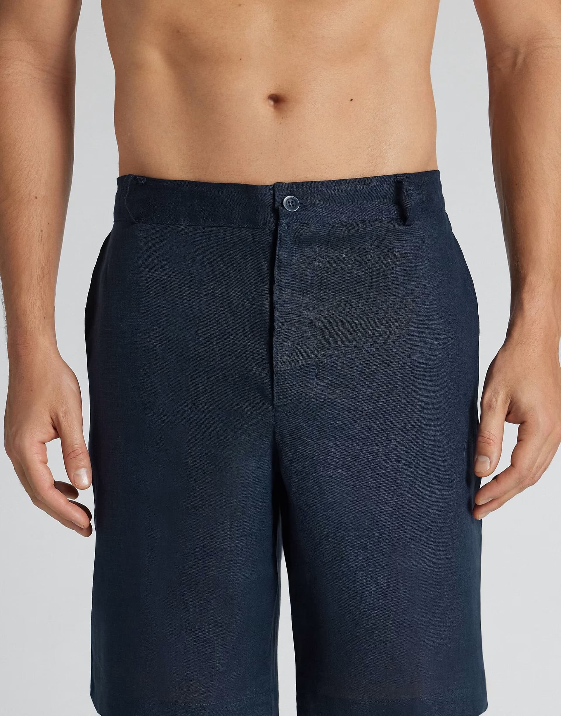 ASOS ASOS Men's 100% Linen Ocean Blue Shorts