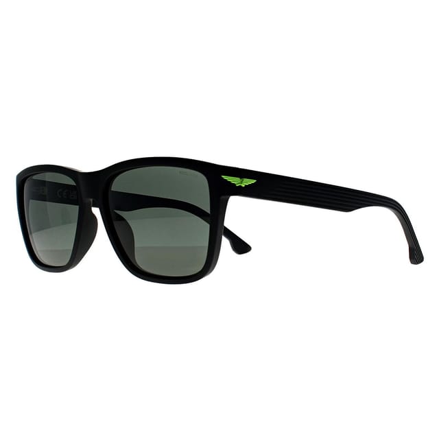 Police Police Men's Rectangle Matte Black Grey Green Polarized SPLB38E Tailwind 3 - 2