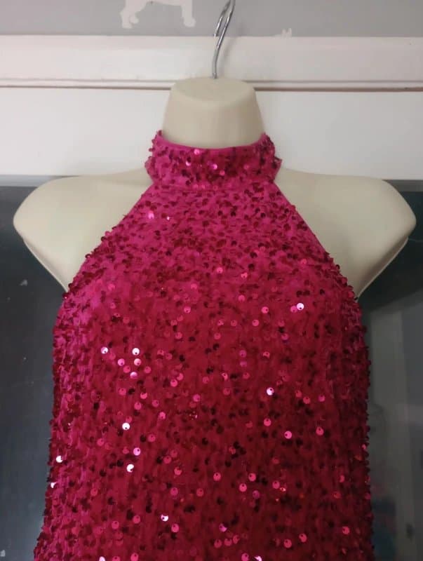 New Look New Look link velvet sequin halterneck dress size 8 new