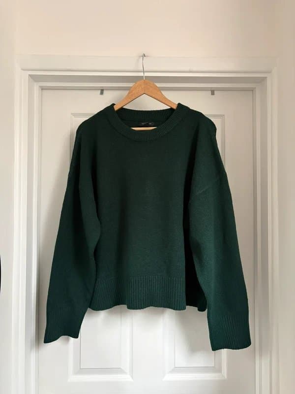 New Look New Look Women's Dark Green Knit Sweater Jumper Top Size XL 20-22