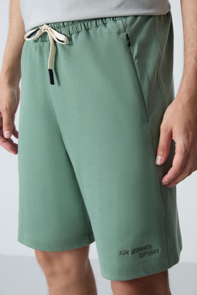Tommy Life Tommy Life Men's Regular Fit Jersey Shorts in Green - 3