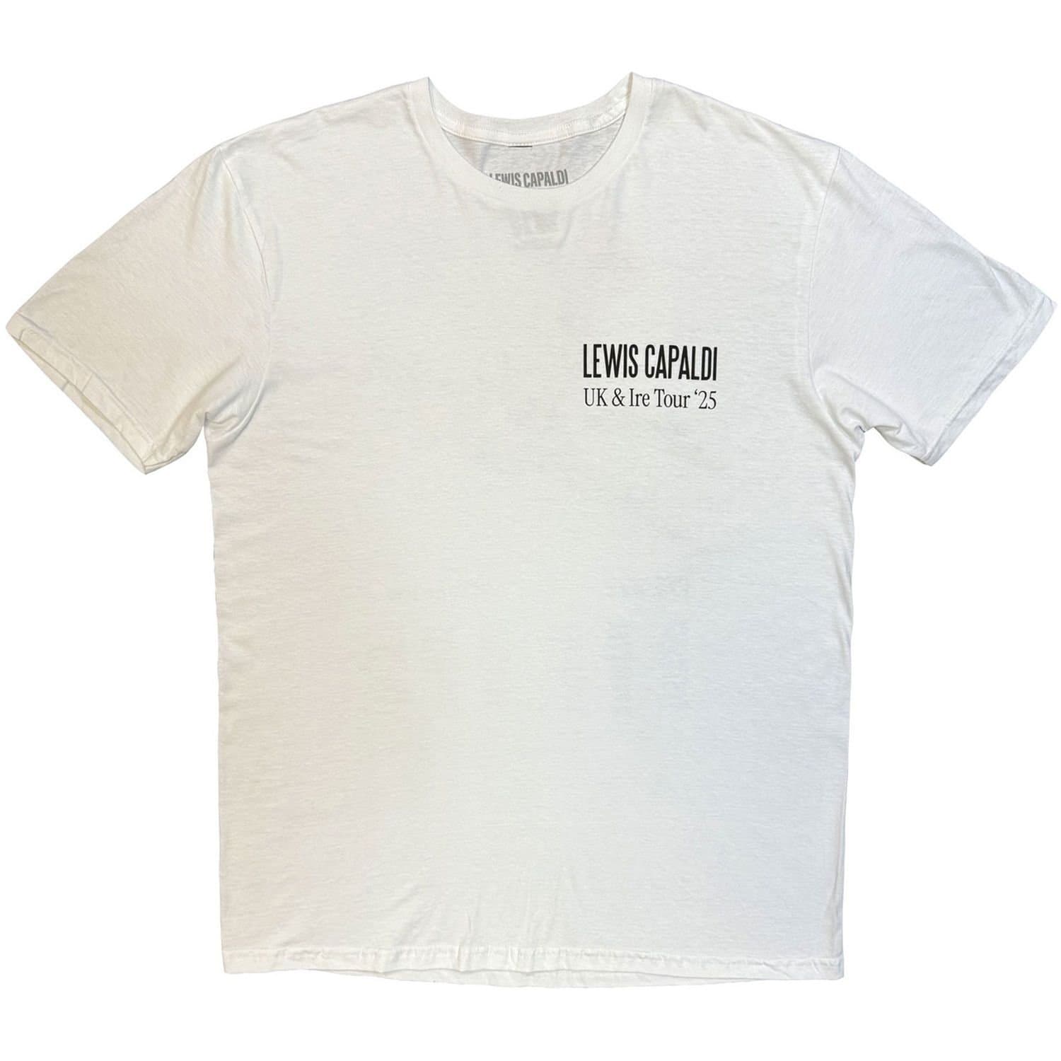 Lewis Capaldi Lewis Capaldi Men's UK Tour ´25 Flowers Back Print T-Shirt in White