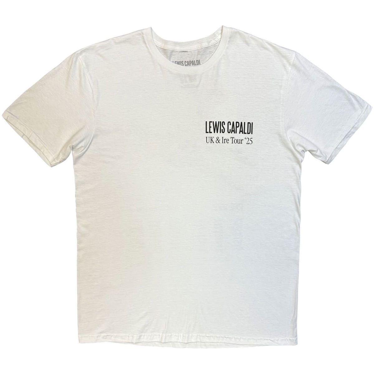 Lewis Capaldi Lewis Capaldi Men's UK Tour ´25 Flowers Back Print T-Shirt in White - 1