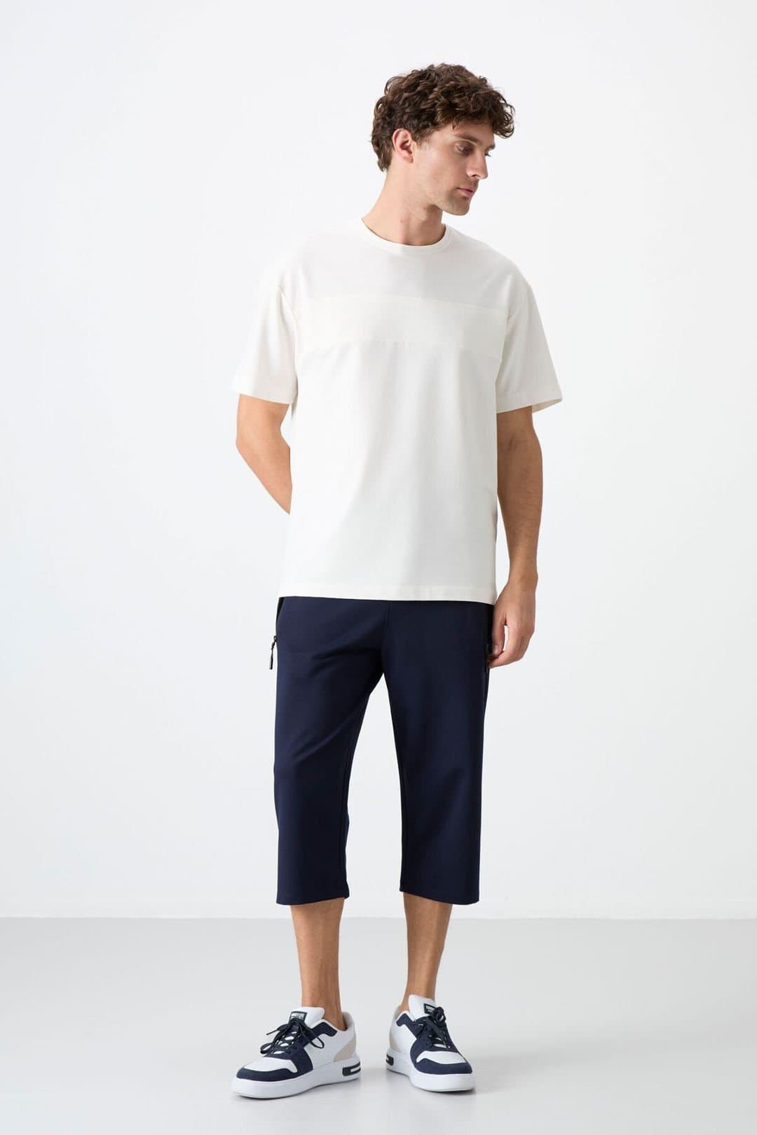 Tommy Life Tommy Life Men's Capri Cycling Shorts in Dark Navy