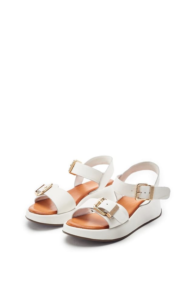 Moda In Pelle Moda In Pelle Women's 'Kaprii' Leather Flatforms in White - 2
