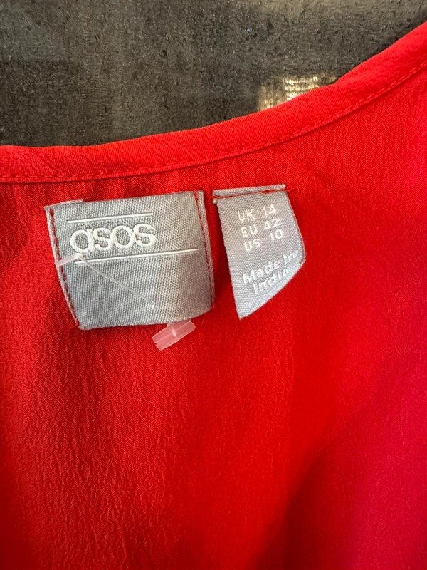 ASOS Coral red wrap dress asos - 1