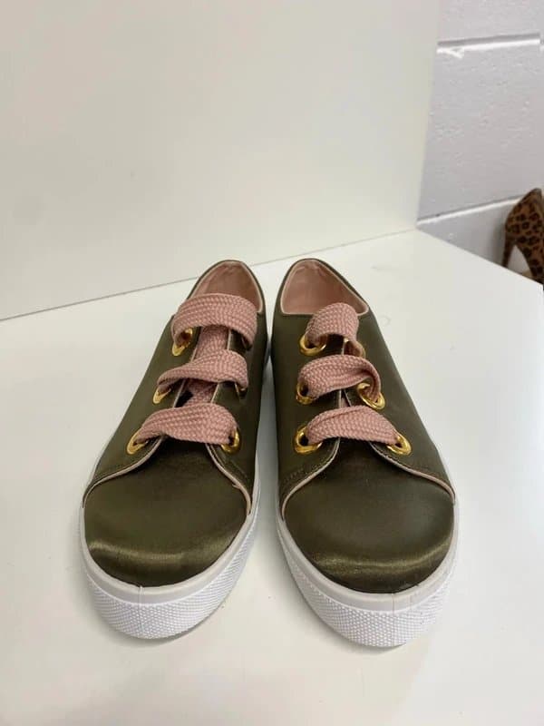 Very Stunning khaki satin flatform trainers by Very Uk5 eur38 LG238