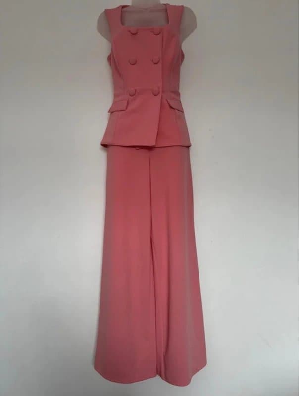 River Island * NEW * (no tags) River Island Waistcoat Button Jumpsuit - L: UK 14/16