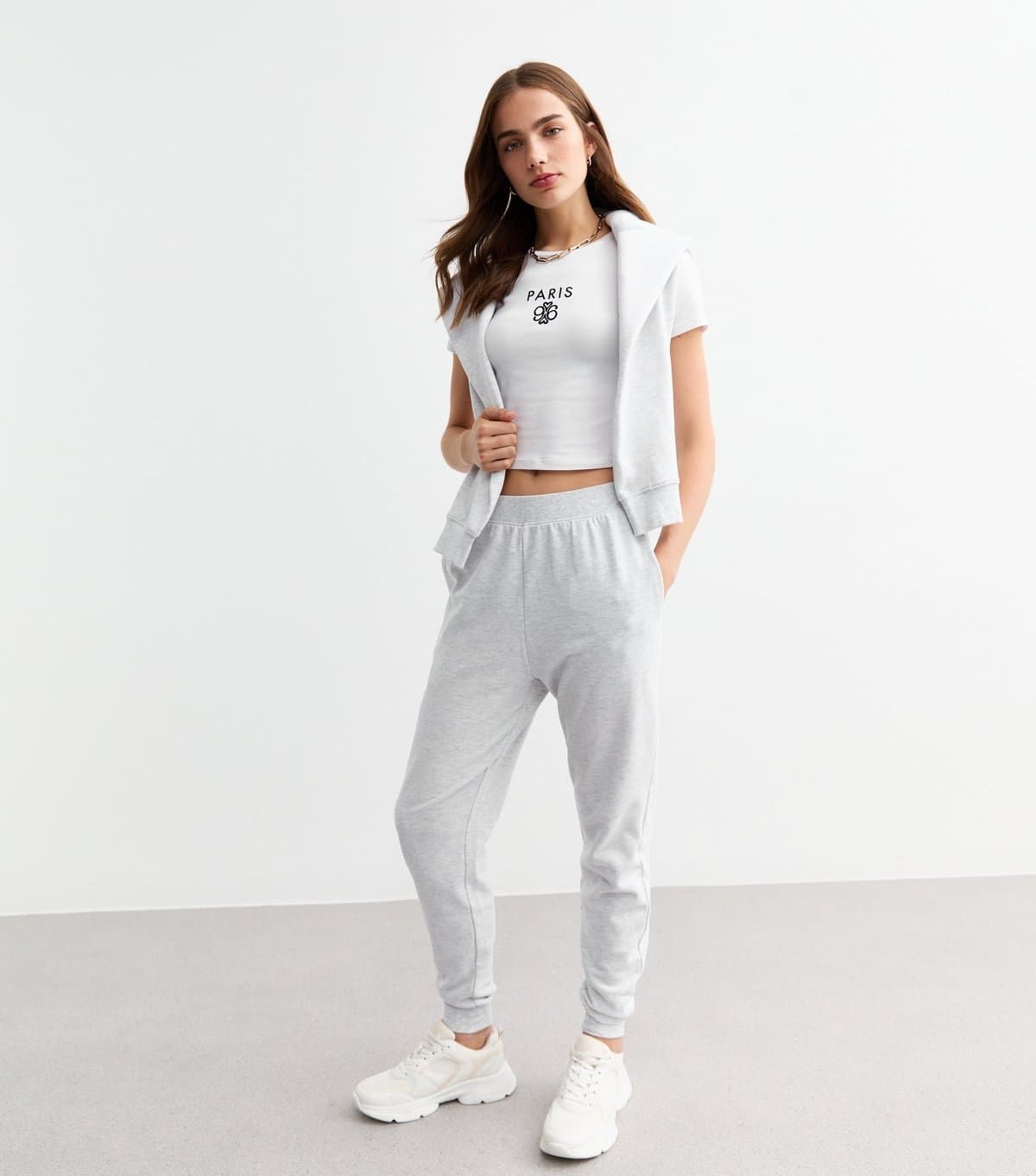 New Look New Look Pale Grey Slim Leg Joggers