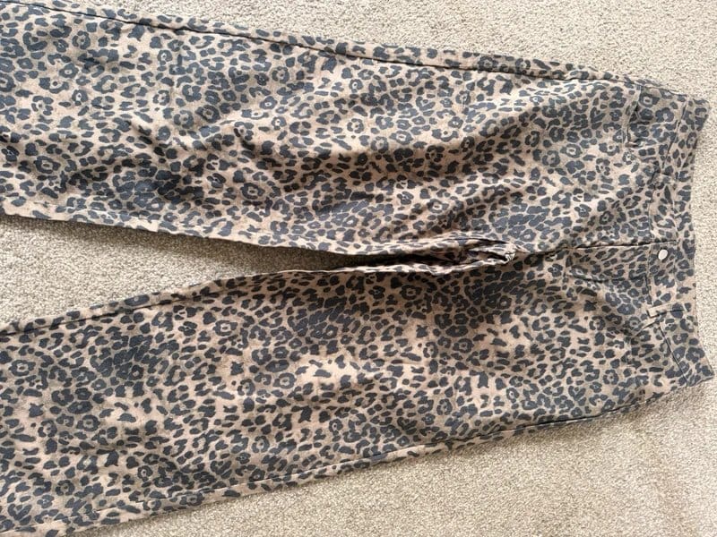 ASOS Brown Leopard Print Cargo Pants / Size M
