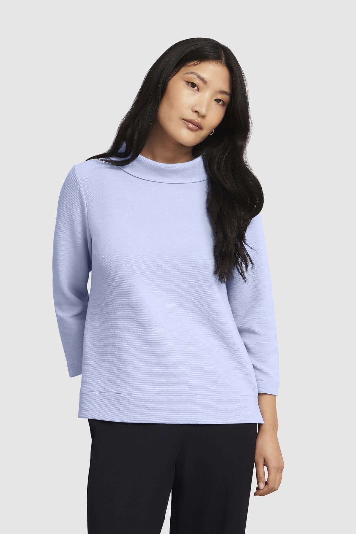 Hobbs London Hobbs London Baby Blue Funnel Neck Top