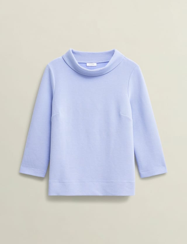 Hobbs London Hobbs London Women's Betsy Funnel Neck Top in Baby Blue - 2