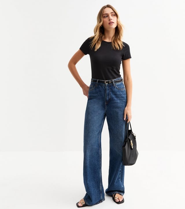 New Look Women's Black Crew Neck Short Sleeve Bodysuit New Look - 3