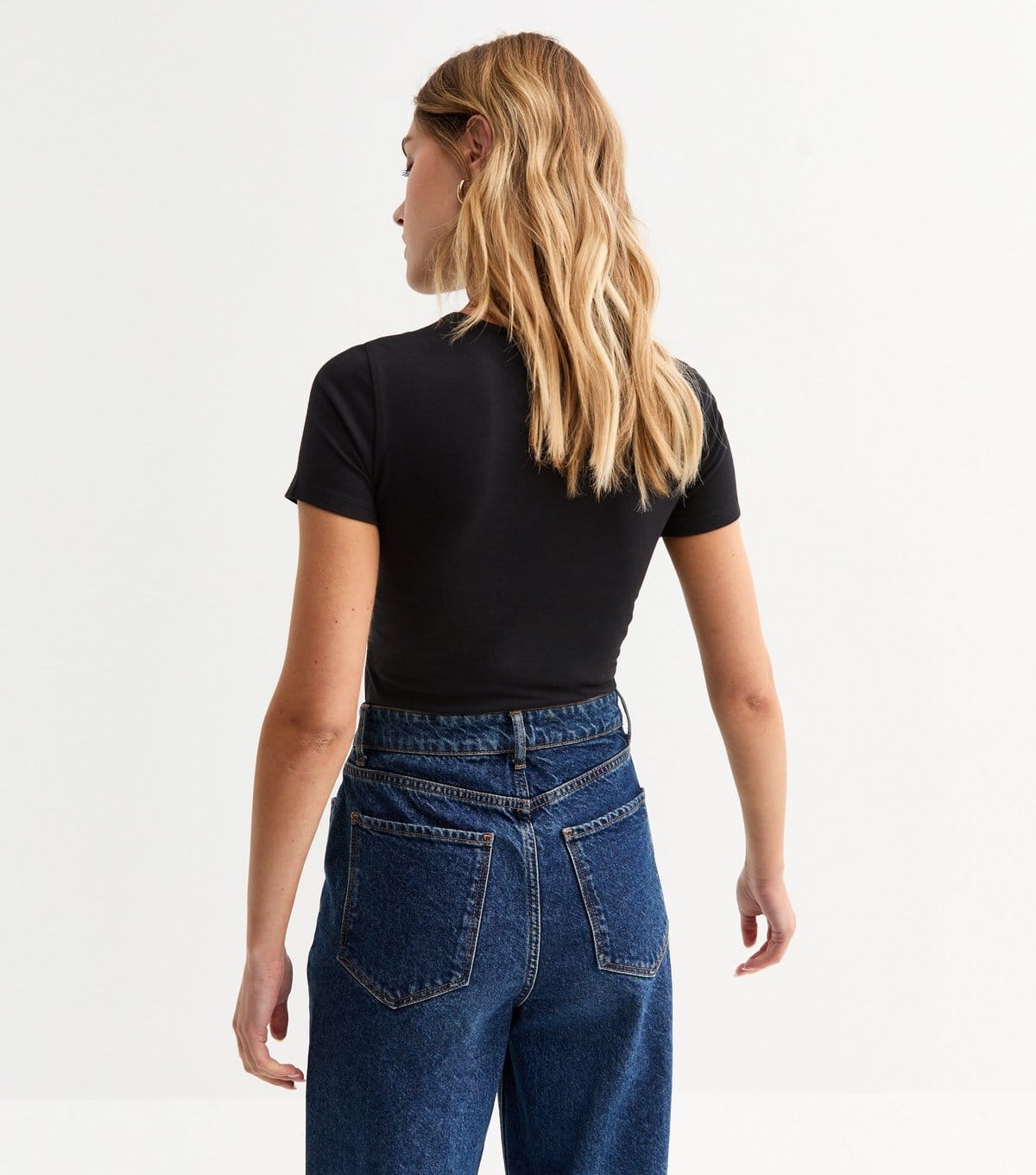 New Look Women's Black Crew Neck Short Sleeve Bodysuit New Look - 4