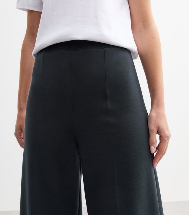 New Look Women's Navy Wide Leg Jersey Tailored Trousers New Look - 2