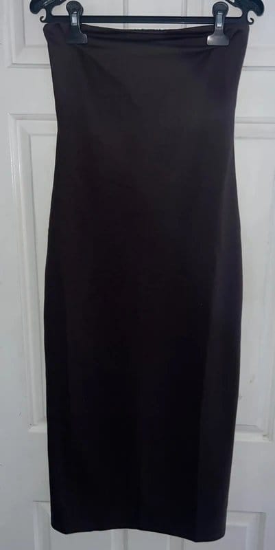 Bershka Brown Strapless Tube Dress