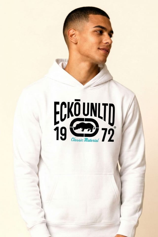Ecko Untld. Ecko Untld. Men's Classic Material Hoodie in White - 2