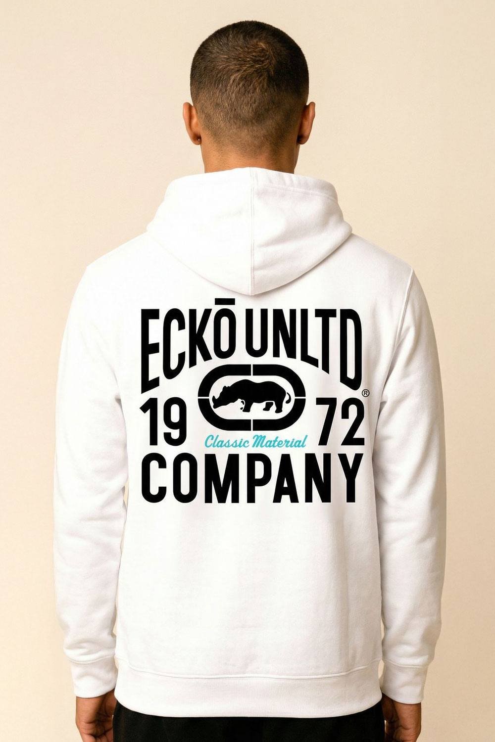 Ecko Untld. Ecko Untld. Men's Classic Material Hoodie in White - 3