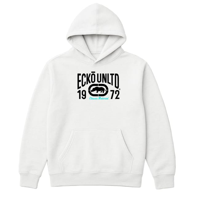 Ecko Untld. Ecko Untld. Men's Classic Material Hoodie in White - 3