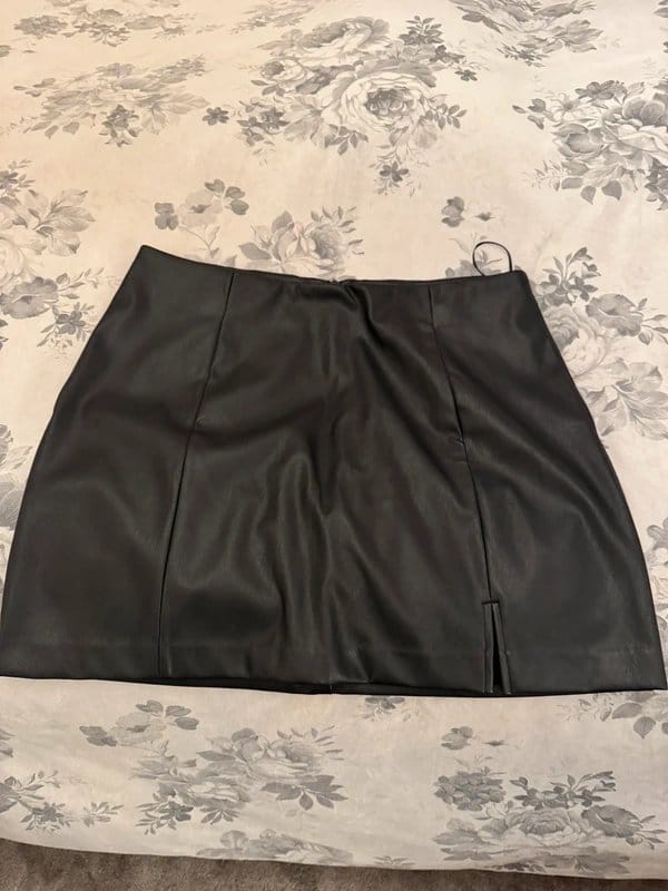 New Look Black Faux Leather Mini Skirt
