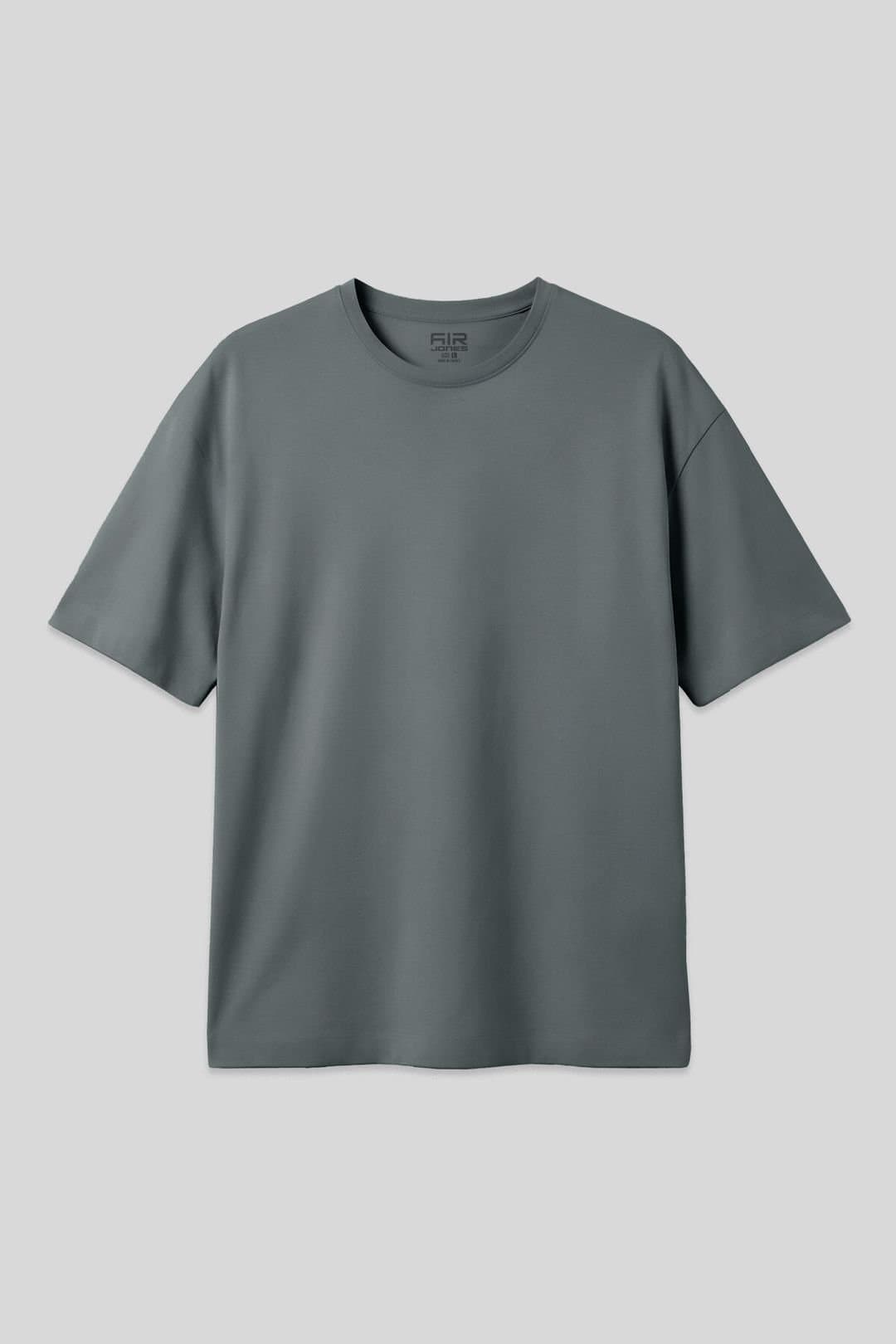 Tommy Life Tommy Life Men's Oversized Cotton Blend Crew Neck T-Shirt in Grey