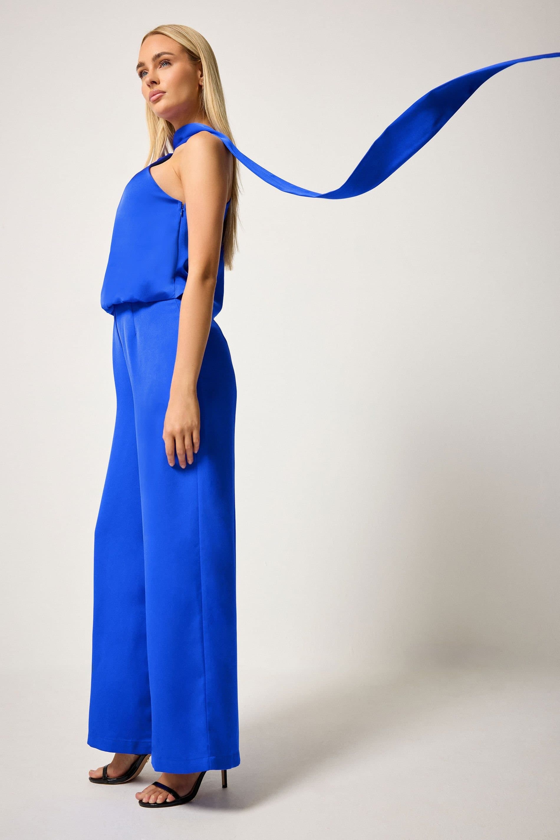 Star By Julien Macdonald Star by Julien Macdonald Women's Tie Neck Jumpsuit in Cobalt