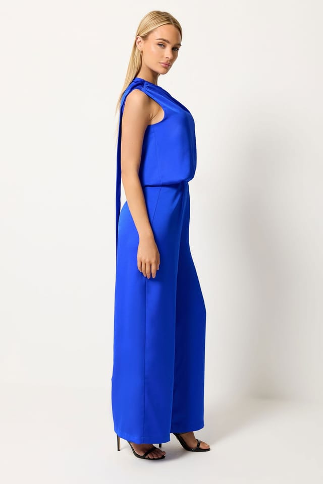 Star By Julien Macdonald Star by Julien Macdonald Women's Tie Neck Jumpsuit in Cobalt - 3